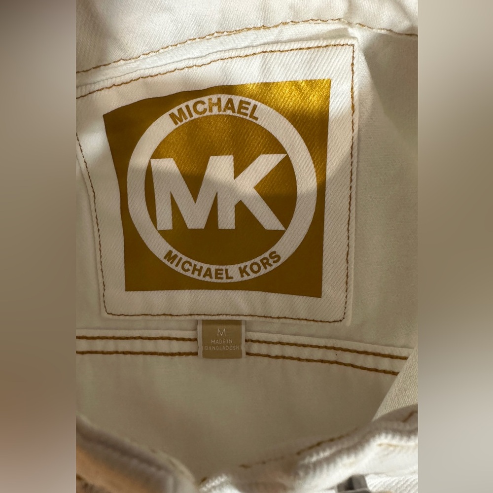 MICHAEL Michael Kors White Denim Jacket Medium - Picture 8 of 8